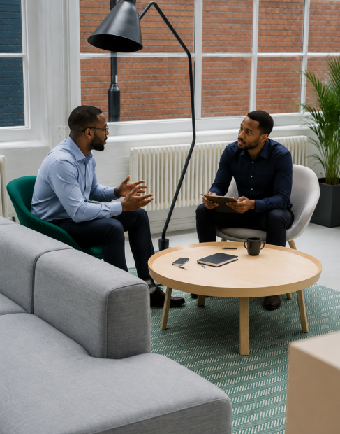 Modern Lounge Consultation Conversation